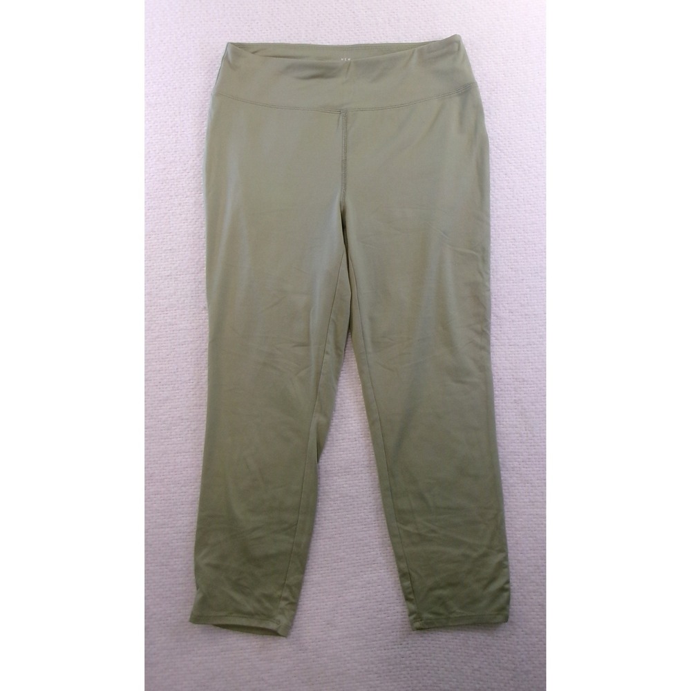 New Directions Studio Leggings Womens S Olive Green Cropped Activewear